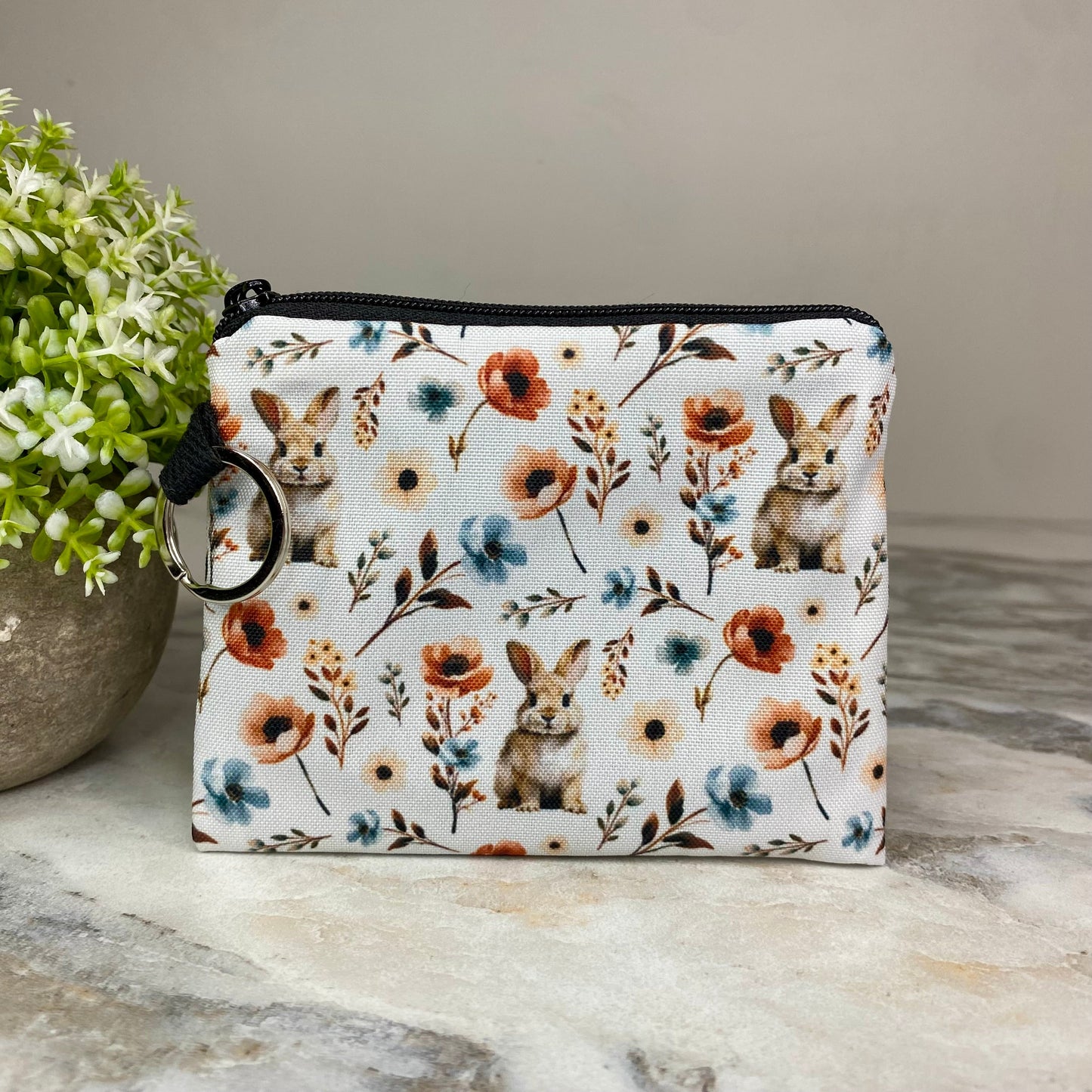 Mini Pouch - Easter - Floral Bunnies