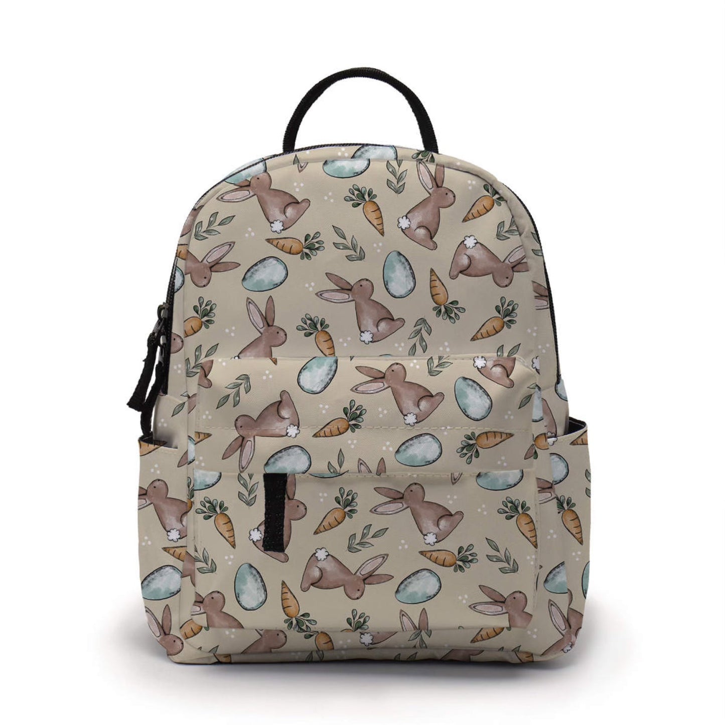 Mini Backpack - Easter - Bunnies, Eggs, & Carrots w/Free Plush Bunny