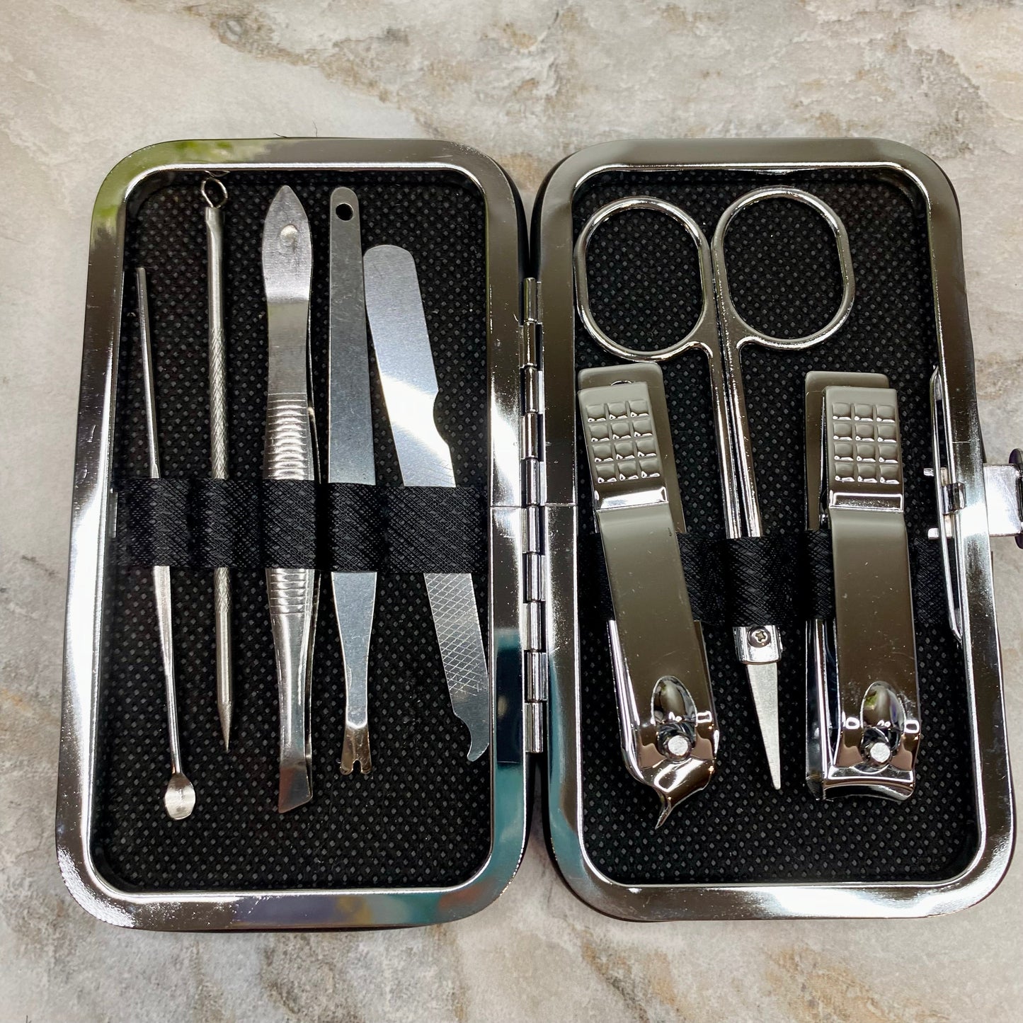 Manicure Nail Case & Set - Holographic Animal Print