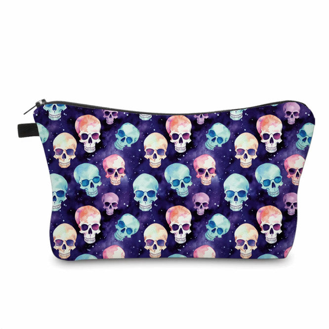 Pouch - Halloween Fall - Purple Blue Skull