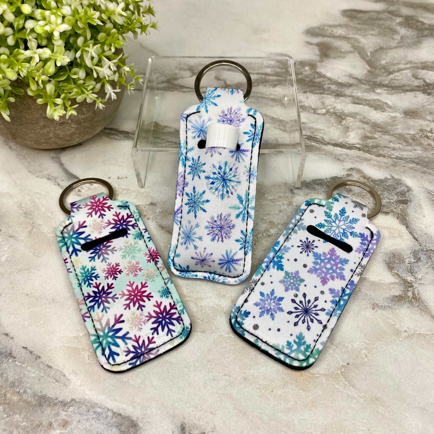 Lip Balm & Holder - Snowflakes