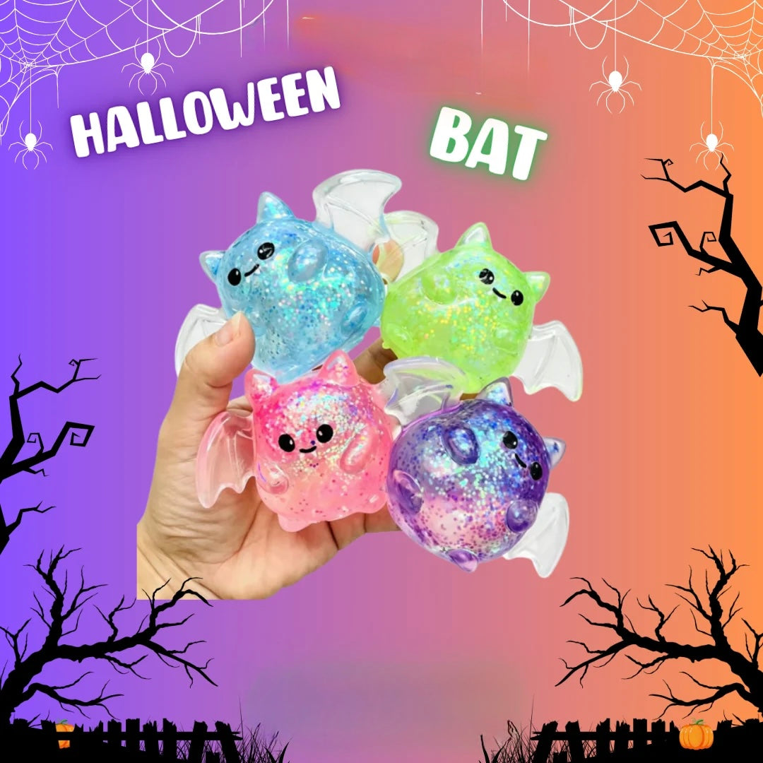 Squishy Toy - Halloween Glitter Bat
