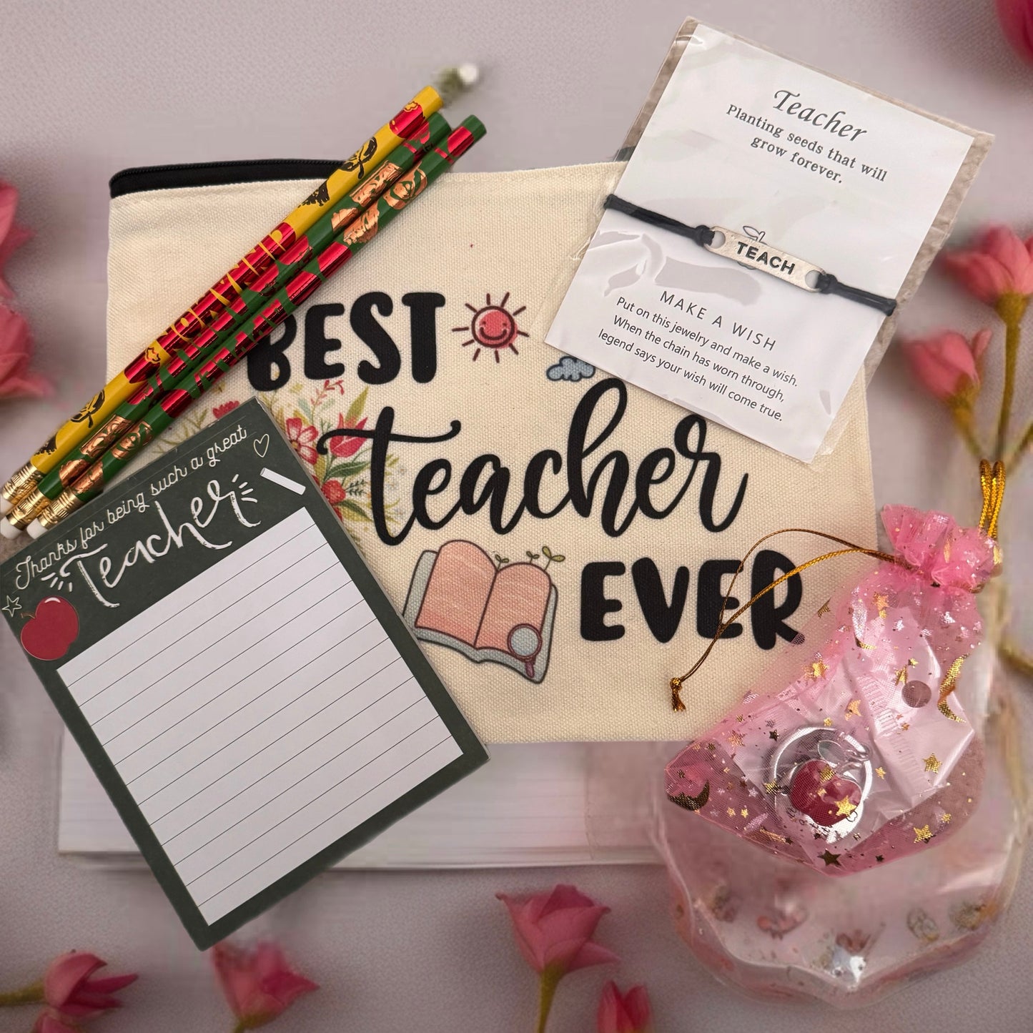 Best Teacher Ever Pouch Gift Set