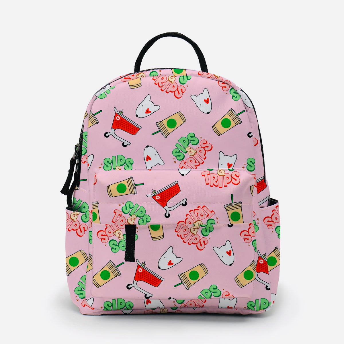 Mini Backpack & Coin Purse Set - Sips & Trips