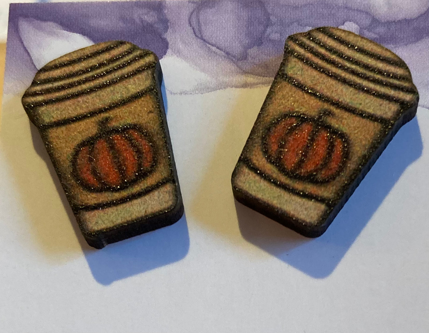 Earrings - Assorted Fall wooden studs
