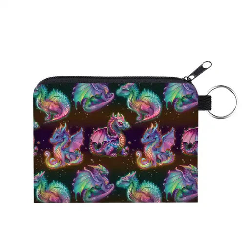 Mini Backpack, Pouch & Coin Purse Set - Rainbow Dragons