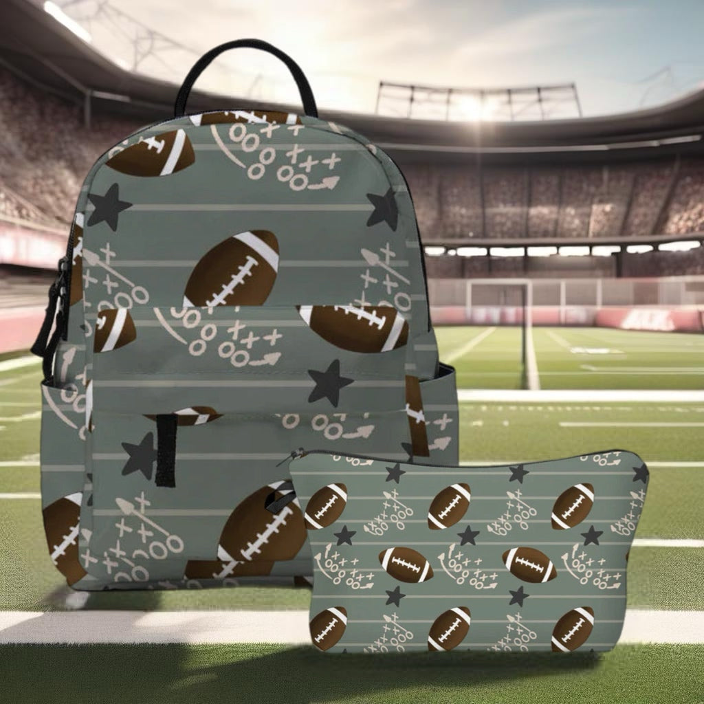Mini Backpack & Pouch Set - Football XO