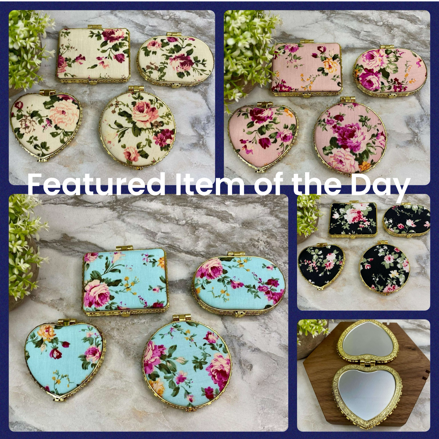 Heart Shaped Mirror Compact