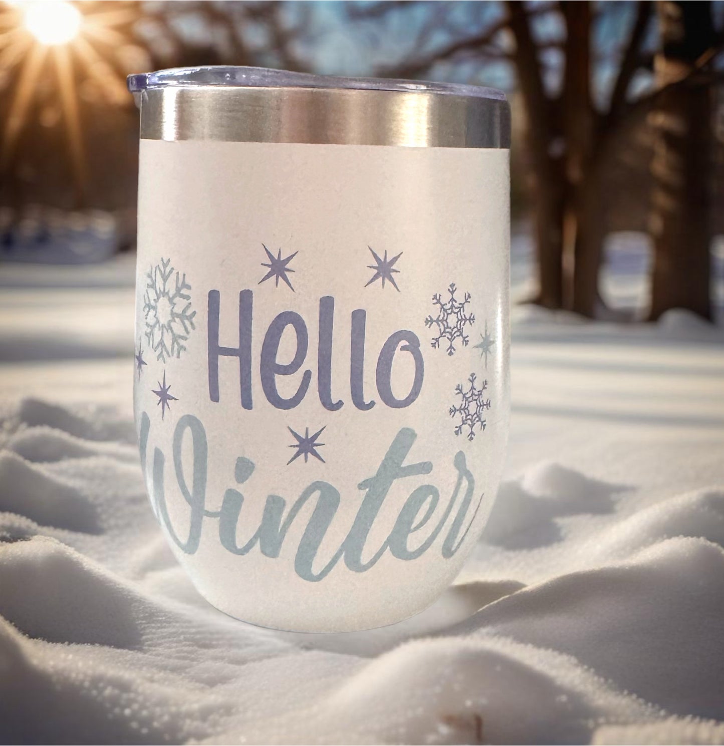 Stemless Tumbler - Hello Winter