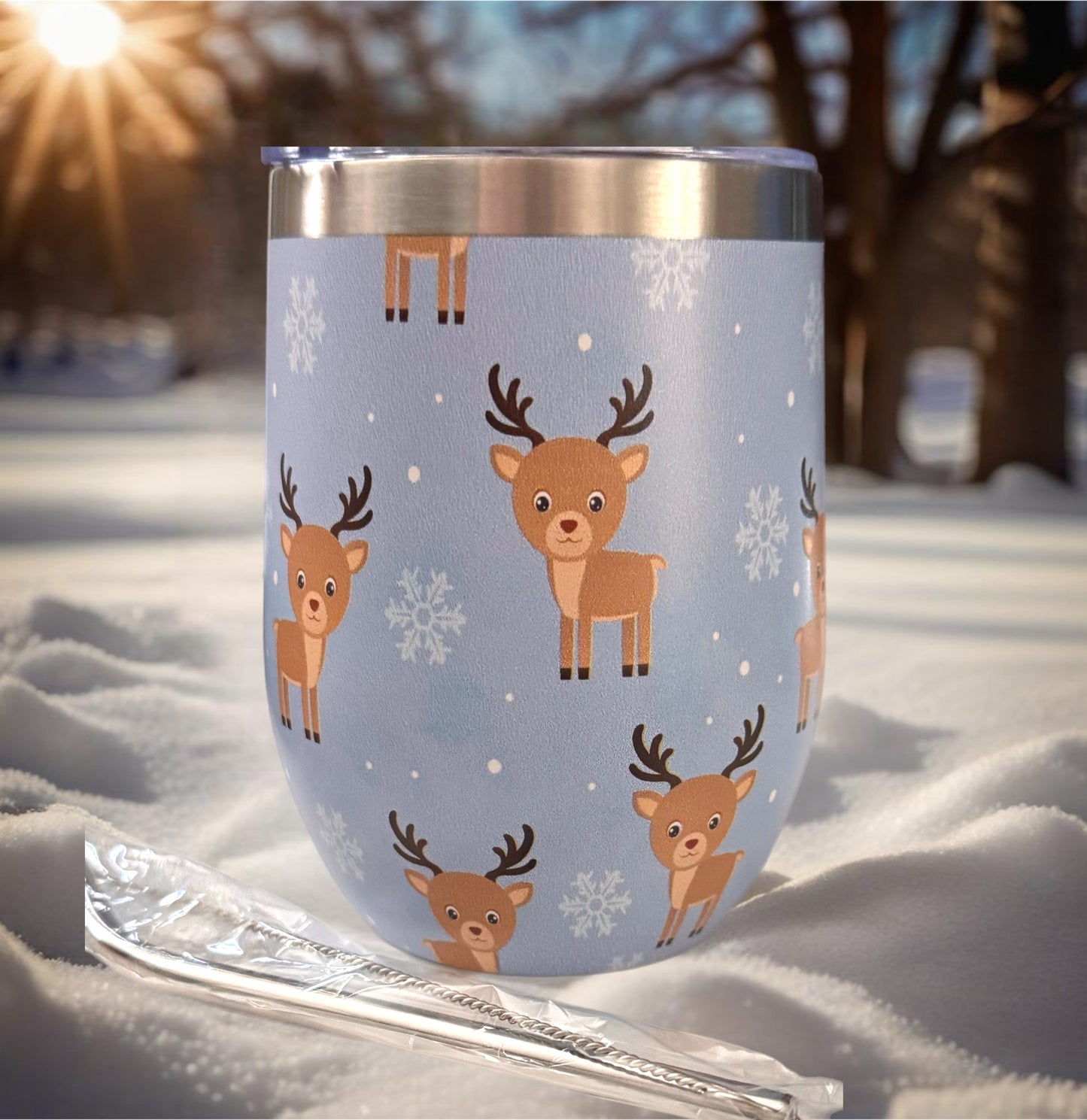 Stemless Tumbler - Reindeer