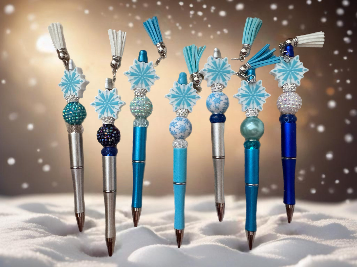 Pen - Snowflake Beaded