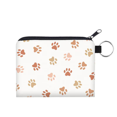 Card & Coin Pouch - Paws Tan