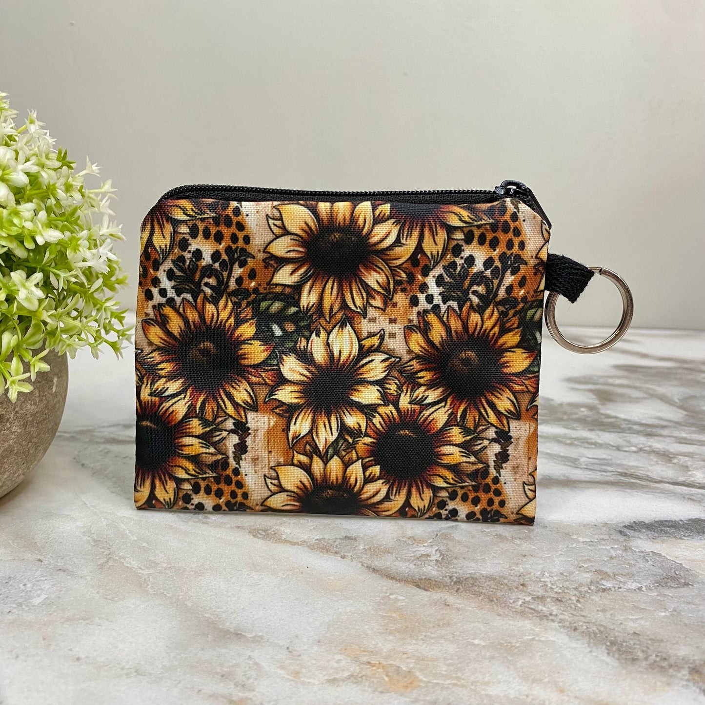 Mini Backpack, Pouch & Coin Purse Set - Sunflower Dot