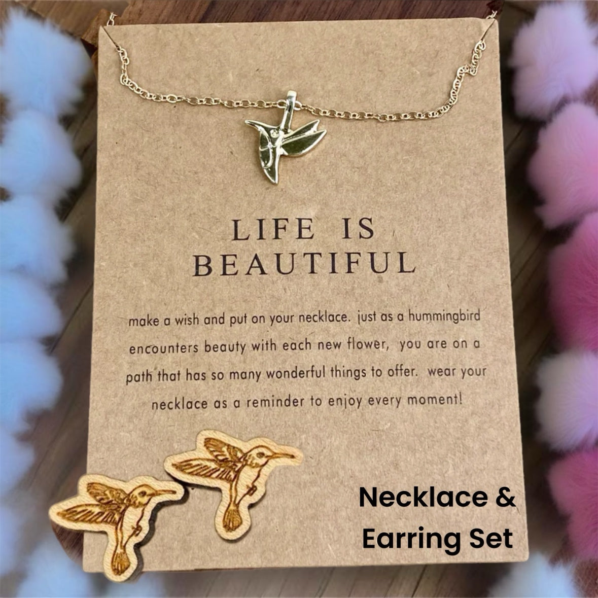 Life is Beautiful Hummingbird 2-piece Set