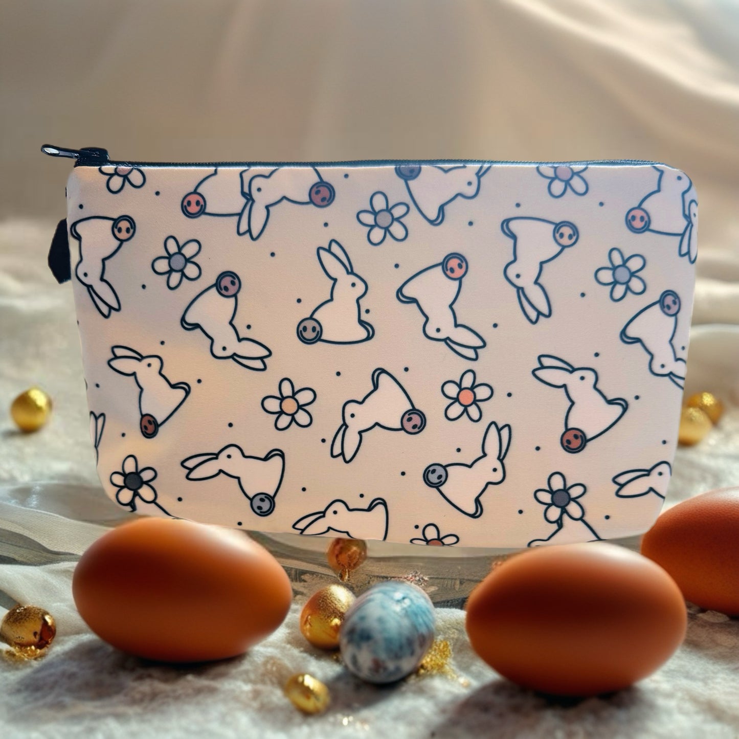Pouch - Easter - Smiley Bunny