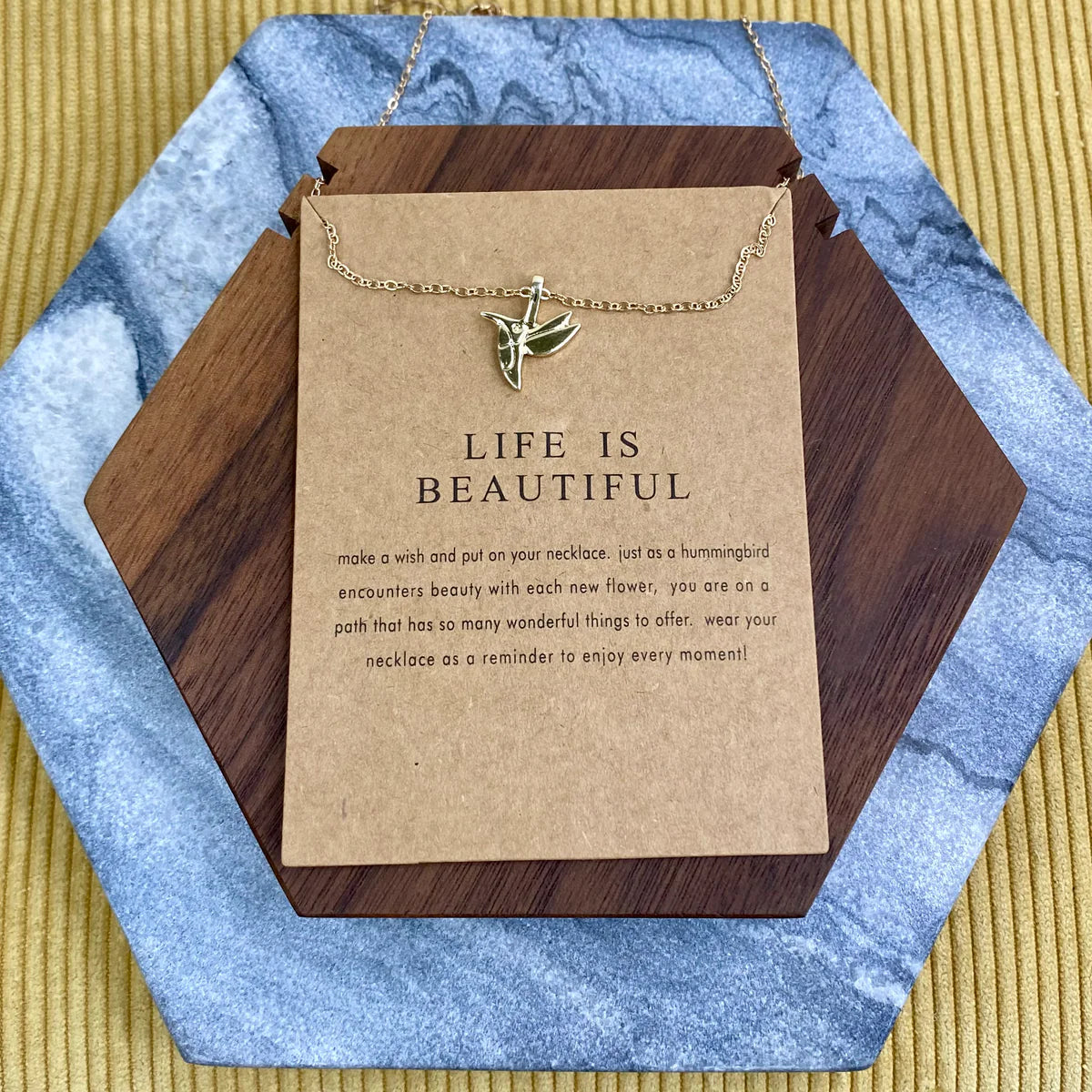 Life is Beautiful Hummingbird 2-piece Set