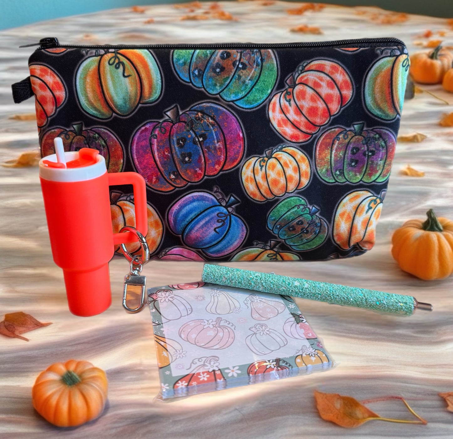 Colorful Pumpkin Pouch Set