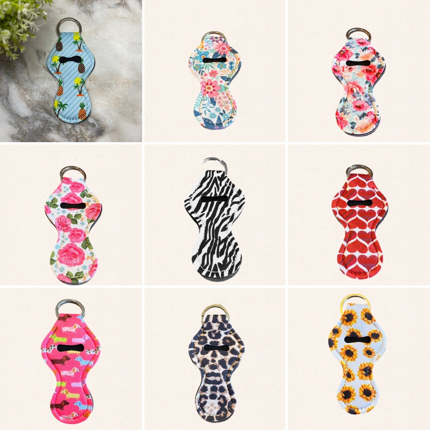 Lip Balm & Holder with Keyring