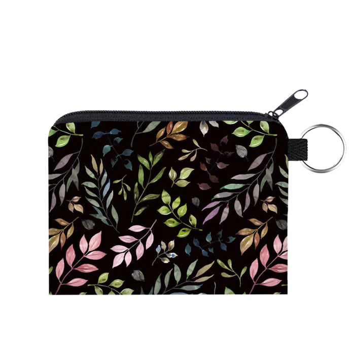 Card & Coin Purse - Black Vines