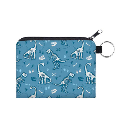 Mini Backpack, Pouch & Coin Purse Set - Dino Skeleton Blue