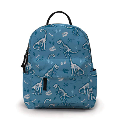 Mini Backpack, Pouch & Coin Purse Set - Dino Skeleton Blue