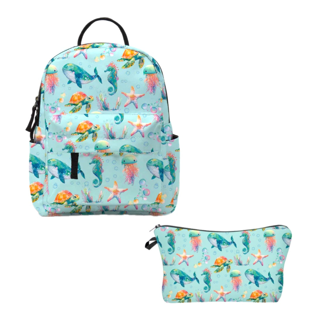 Mini Backpack & Pouch Set - Under The Sea