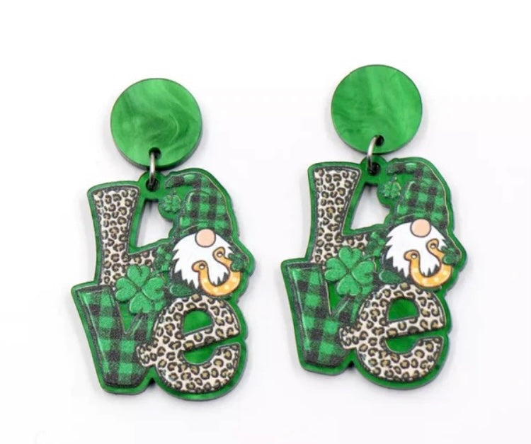 Earrings - St Patrick’s Day Gnome