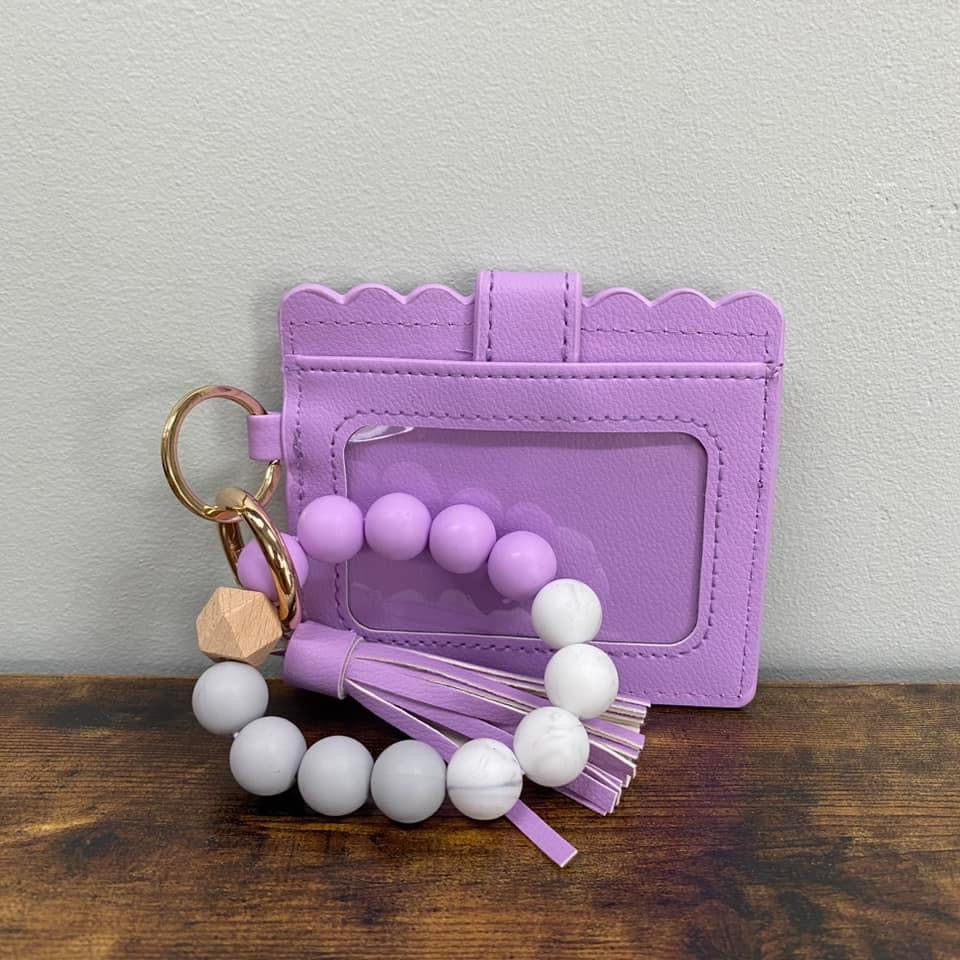 Silicone Beaded Wallet Wristlet