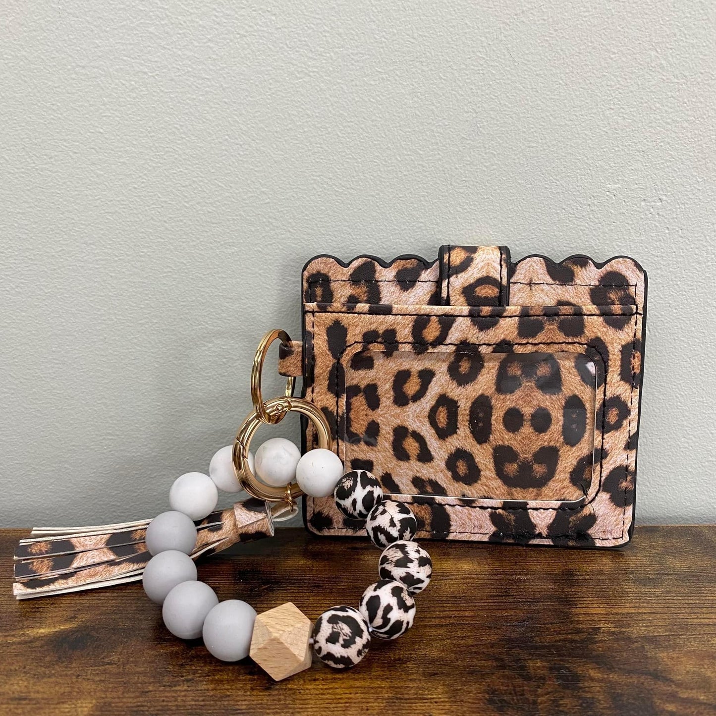 Silicone Beaded Wallet Wristlet