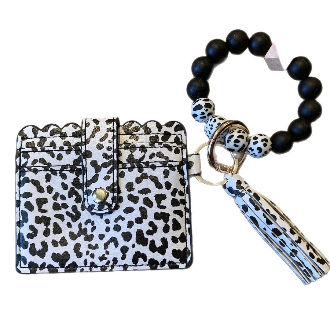 Silicone Beaded Wallet Wristlet