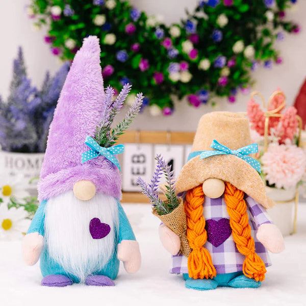 Gnome - Blue Lavender Floral