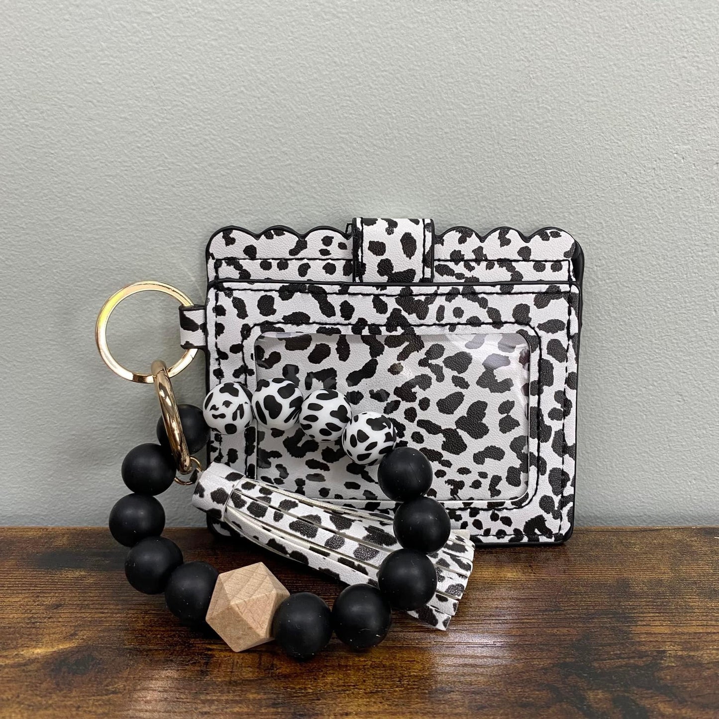 Silicone Beaded Wallet Wristlet