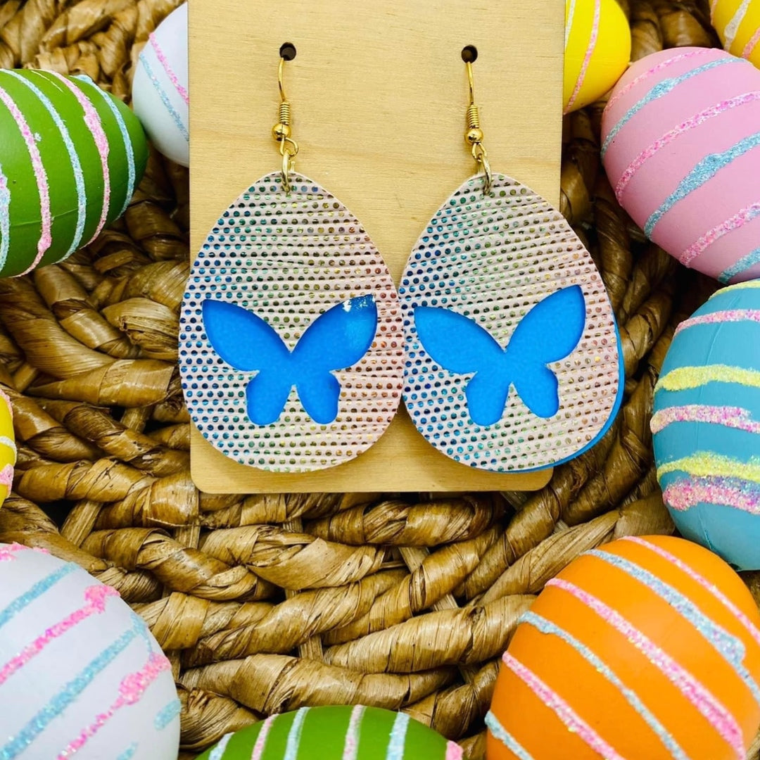 Earrings - Teardrop Butterfly