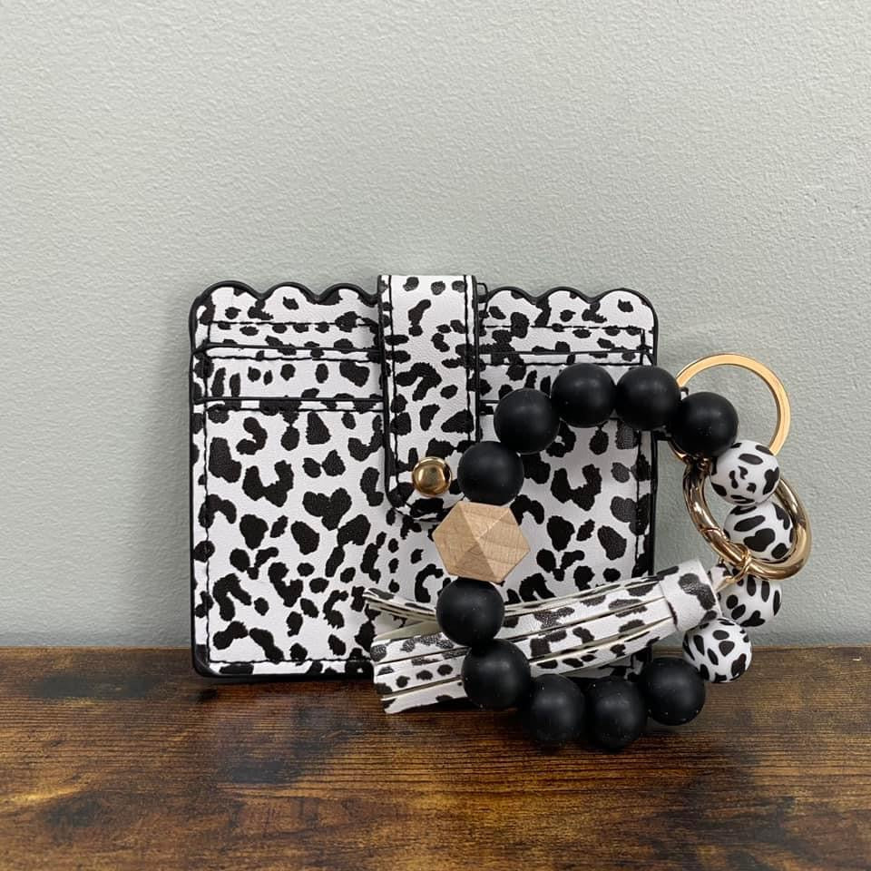 Silicone Beaded Wallet Wristlet