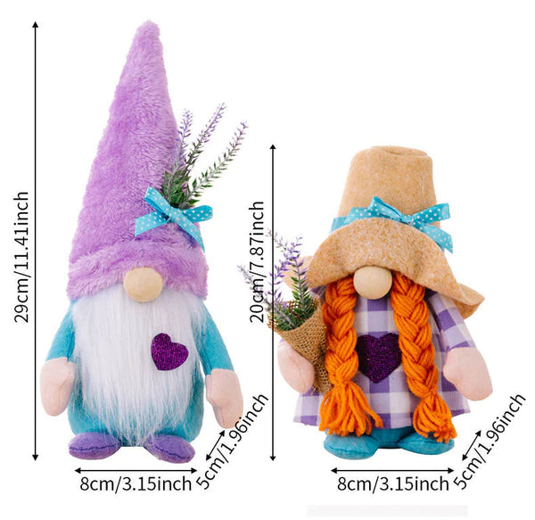 Gnome - Blue Lavender Floral