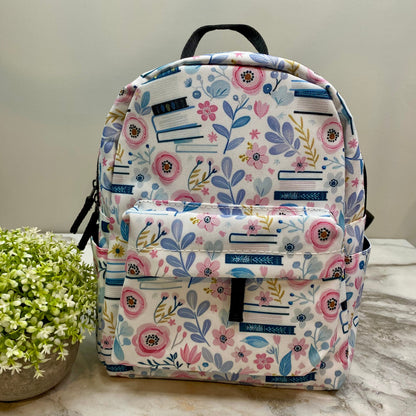 Mini Backpack & Pouch Set - Pink Floral Books