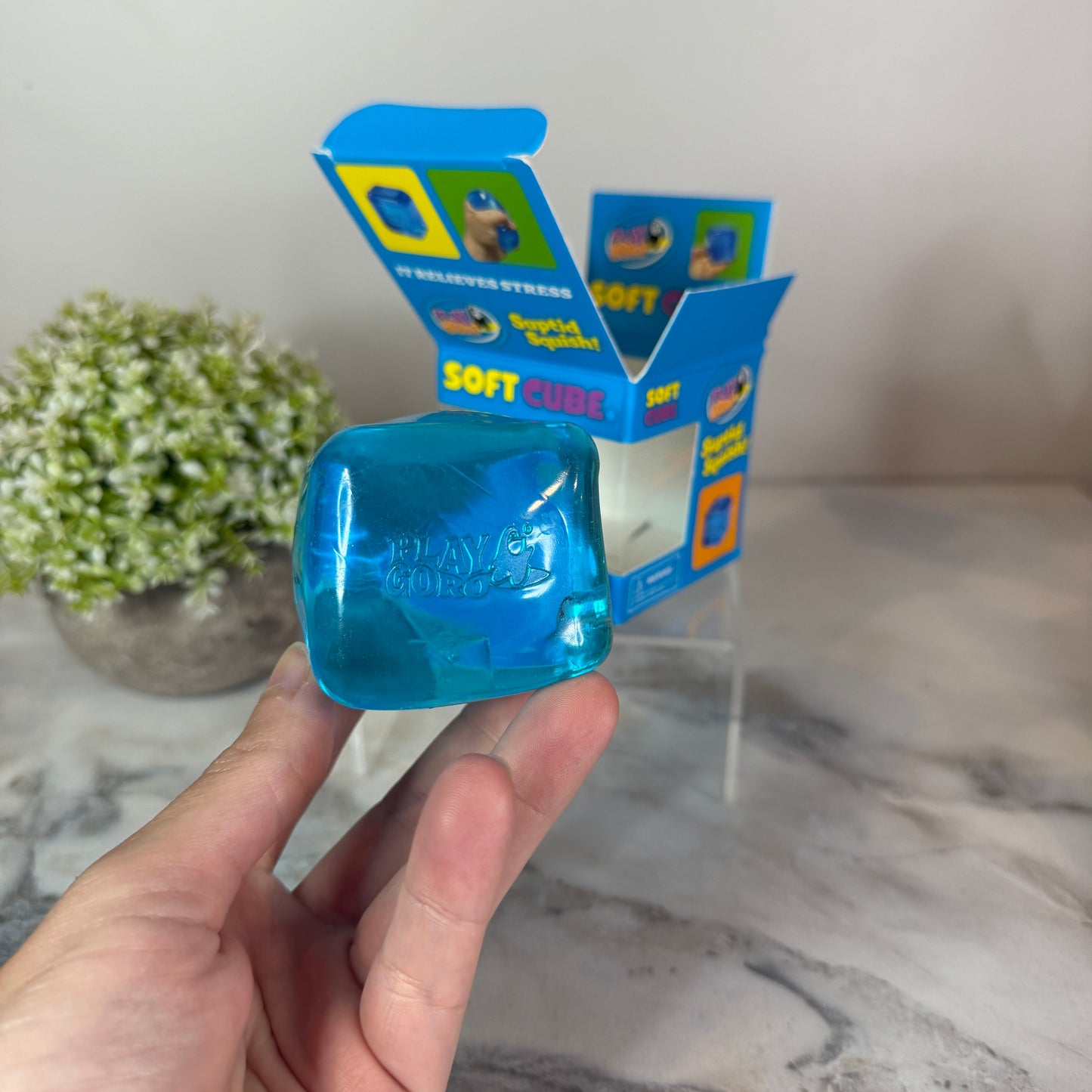 Squishy Toy - Soda Cube - Blue Raspberry Ice