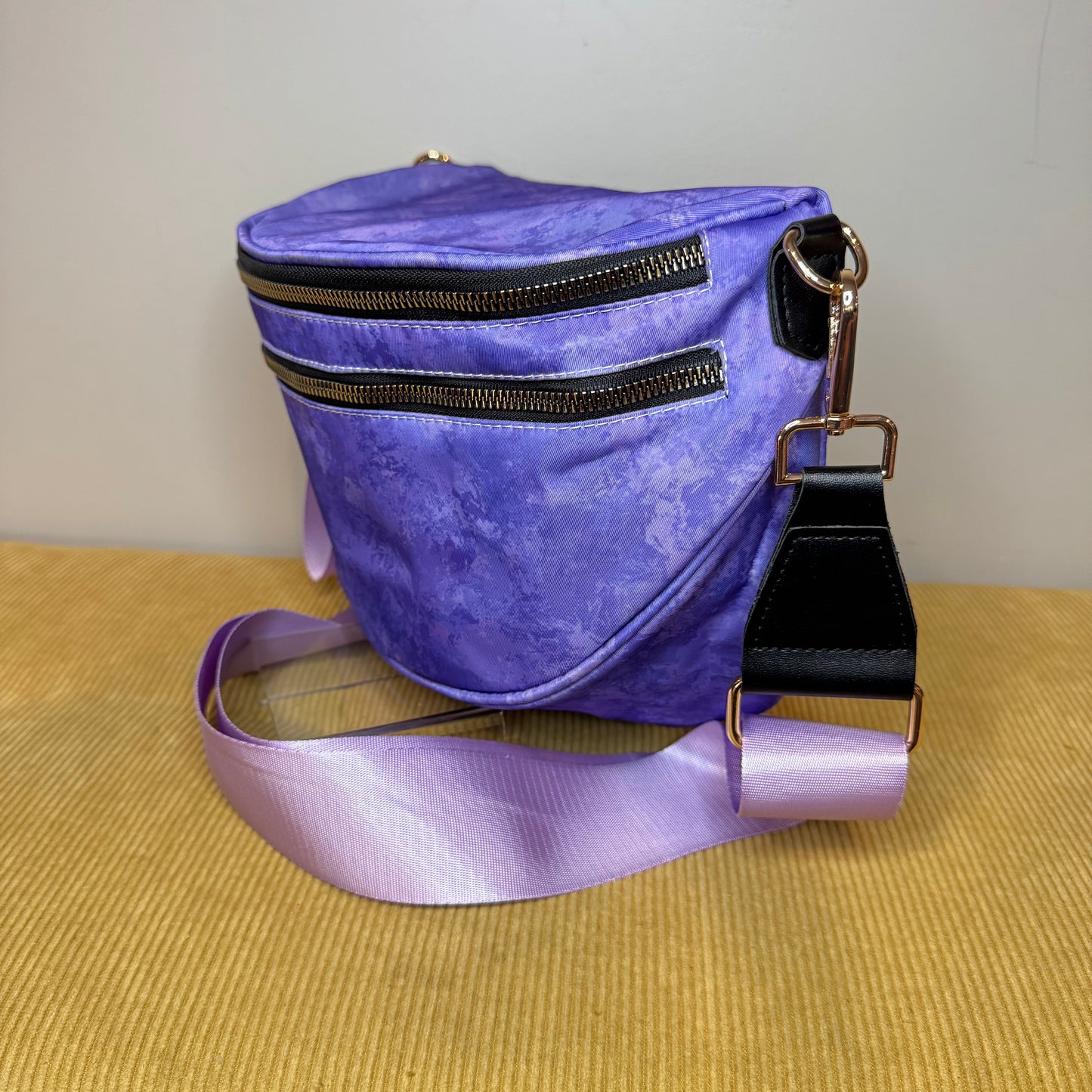 The Roni Nylon Crossbody - Purple Acid Wash