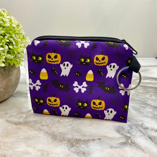 Coin Pouch - Halloween - Purple Halloween Characters