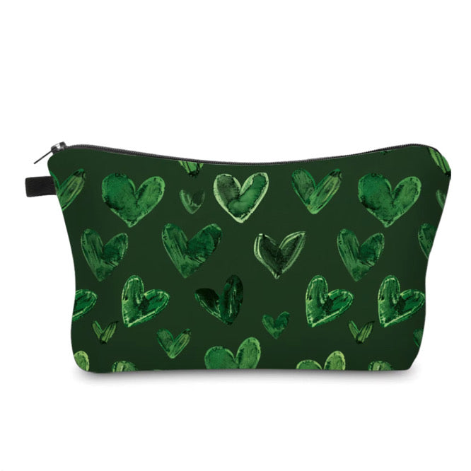Pouch - Heart, Dark Green