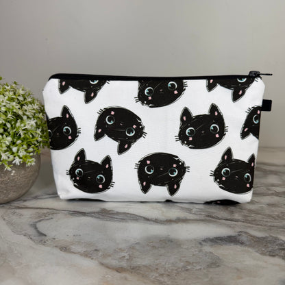 Pouch - Cat, Black Cat Heads