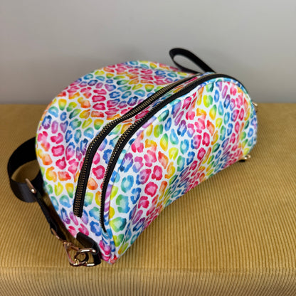 The Roni Nylon Crossbody - Lighter Rainbow Animal