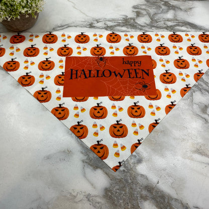 Dog Bandana - Halloween - Candy Corn Pumpkins