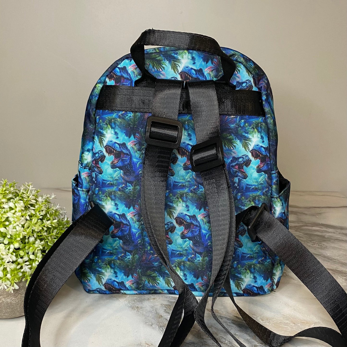 Mini Backpack - Blue Dinosaur