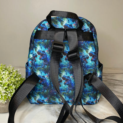 Mini Backpack - Blue Dinosaur