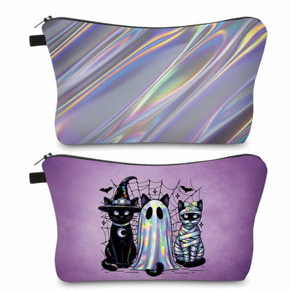 Pouch - Halloween Fall - Holographic Cat Ghost