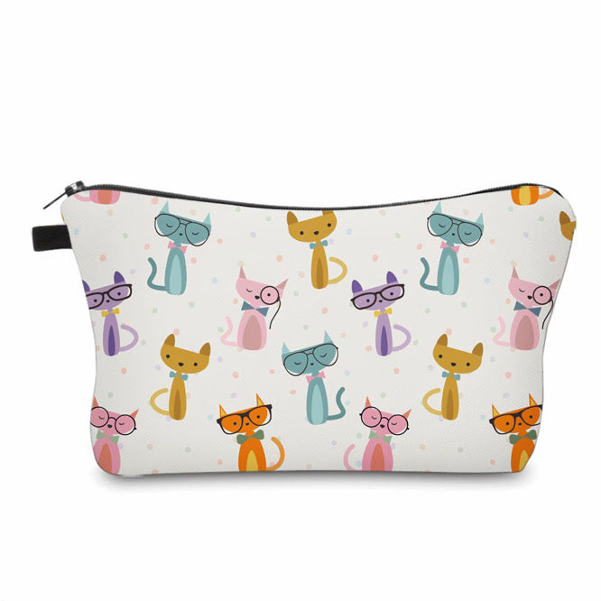 Pouch - Cats Nerdy Glasses