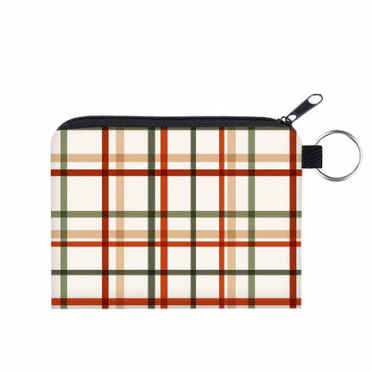 Mini Pouch - Cream Plaid