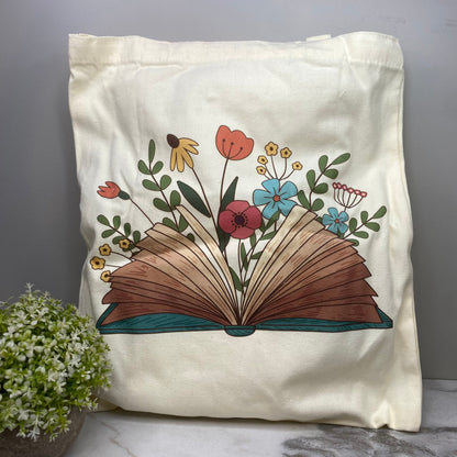 Tote Bag - Floral Books - #2