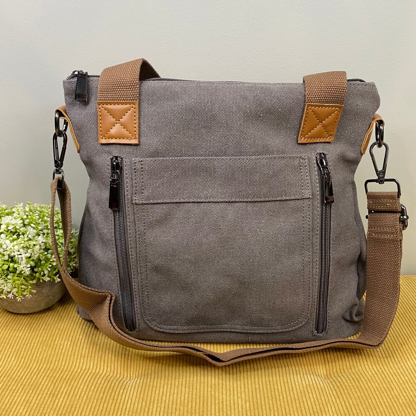 Mystery Stuffed Caitlin - Canvas Satchel